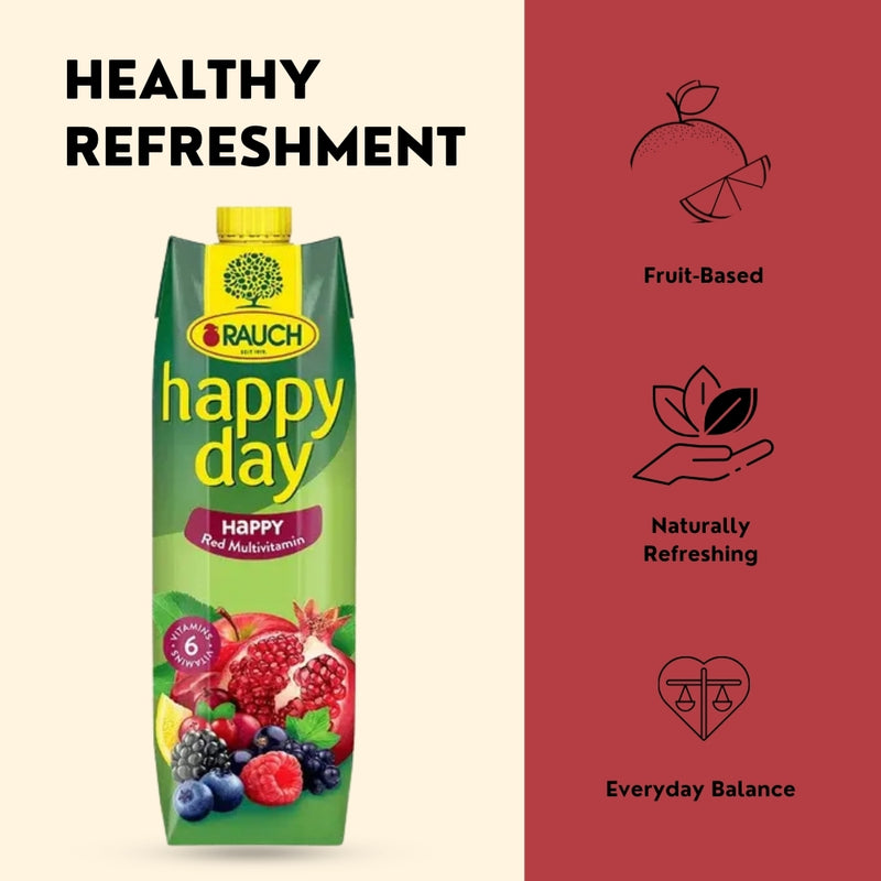Load image into Gallery viewer, RAUCH Happy Day Multivitamin Red 25% Juice Drink 1 L PET

