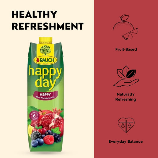 RAUCH Happy Day Multivitamin Red 25% Juice Drink 1 L PET