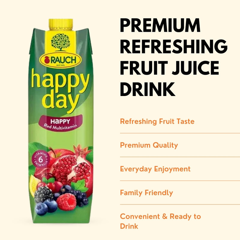 Load image into Gallery viewer, RAUCH Happy Day Multivitamin Red 25% Juice Drink 1 L PET
