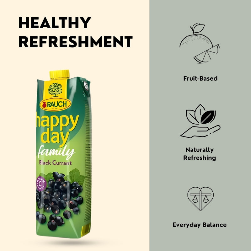 Load image into Gallery viewer, RAUCH Happy Day Blackcurrant 25% Juice Drink 1 L PET
