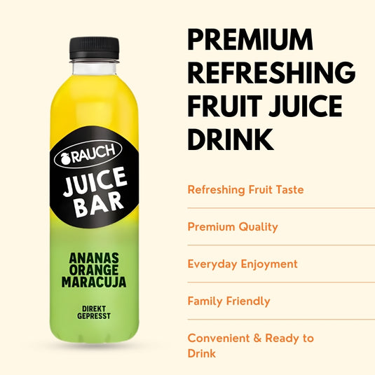 RAUCH Rauch Juice Bar Pineapple-Orange-Passion Fruit 0.8 L PET (6 Pack)