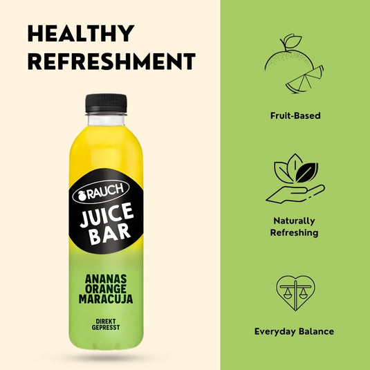 RAUCH Rauch Juice Bar Pineapple-Orange-Passion Fruit 0.8 L PET (6 Pack)