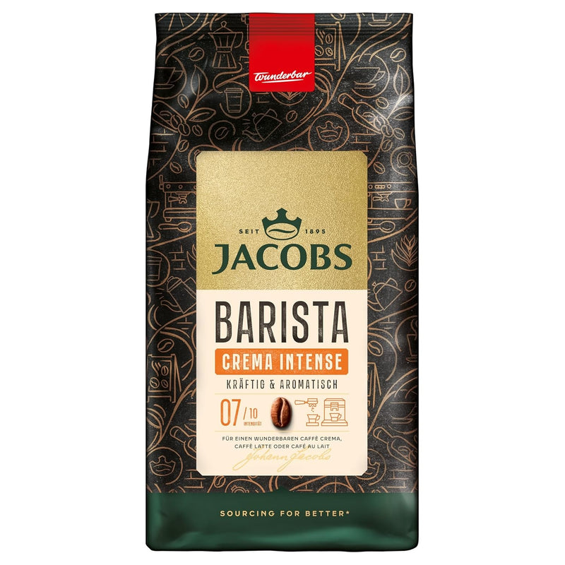 Load image into Gallery viewer, Jacobs Barista Crema Intense 1kg – Premium Whole Bean Coffee – Dark Roast Espresso &amp; Café‑Crema Blend
