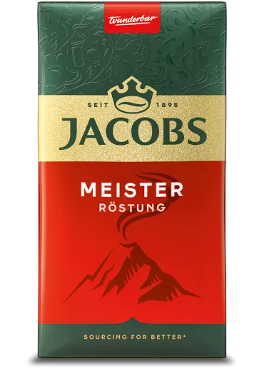 Jacobs Meister Röstung 500 g – Ground Coffee – Rich Aromatic Medium Dark Roast  12-Pack