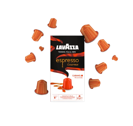 Load image into Gallery viewer, LAVAZZA NESPRESSO ESPRESSO CARAMEL. Master case 100 CAPS.
