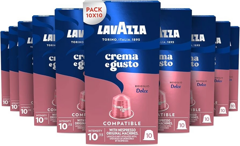 Load image into Gallery viewer, LAVAZZA NESPRESSO CREMA E GUSTO DOLCE. Master case 100 CAPS.
