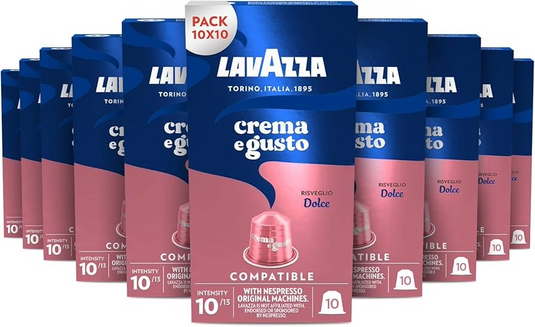 LAVAZZA NESPRESSO CREMA E GUSTO DOLCE. Master case 100 CAPS.