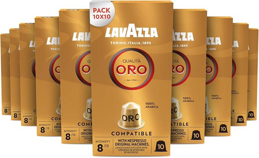 LAVAZZA NESPRESSO QUALITA ORO. Master case 100 CAPS.