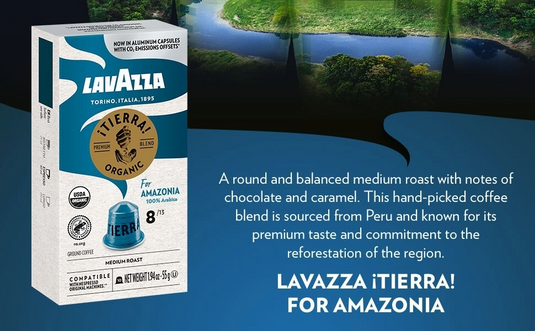 LAVAZZA NESPRESSO TIERRA 亚马逊。主箱 100 粒。 