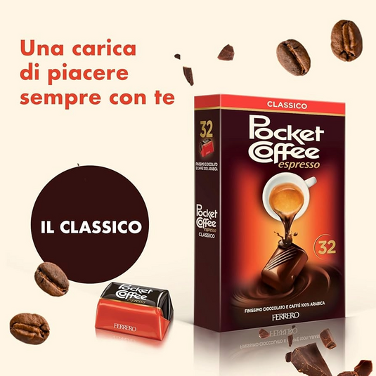 Ferrero Italy Pocket Coffee – Box of 8 boxes of 32 chocolates