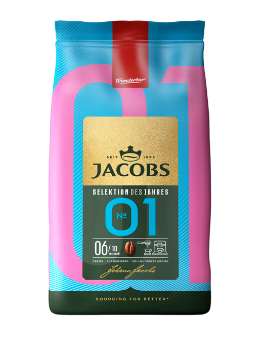 Load image into Gallery viewer, Jacobs Selektion des Jahres No. 1 – 1 kg Whole Bean Coffee – Balanced Medium Roast with Fruity &amp; Citrus Notes
