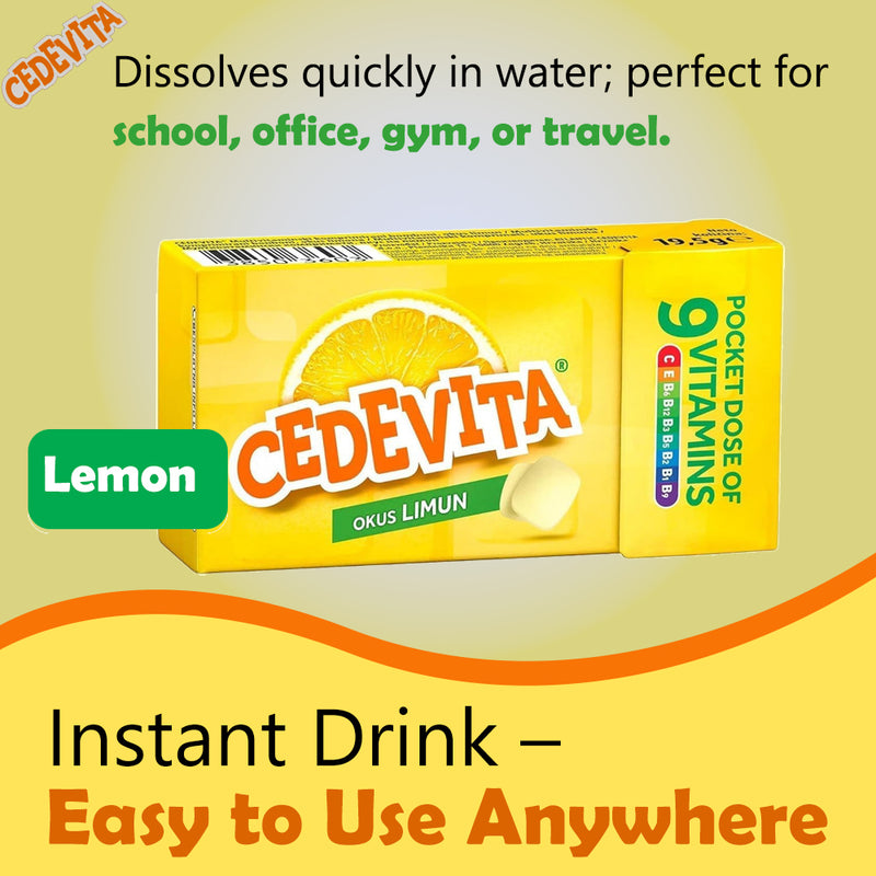 Load image into Gallery viewer, 8 Pack Cedevita Multivitamin Lemon Candies - Good for Immune Support &amp; Energy
