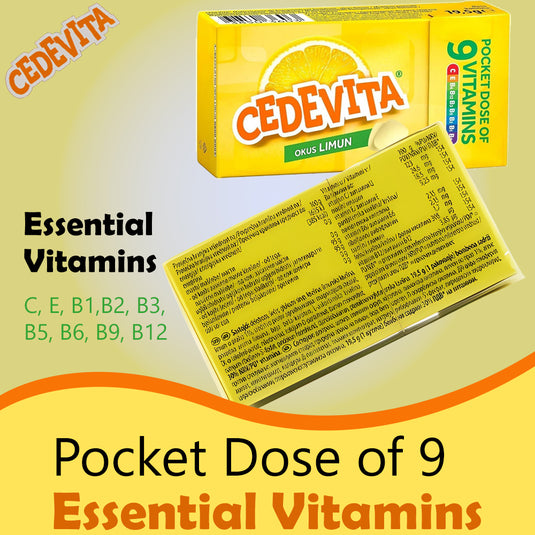 8 Pack Cedevita Multivitamin Lemon Candies - Good for Immune Support & Energy
