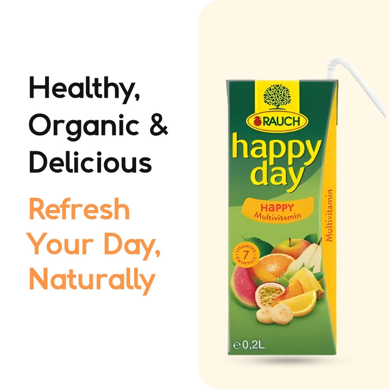 将图像加载到画廊查看器中，RAUCH 快乐日复合维生素果汁饮料 35% – 0.2 升 – 27 瓶装
