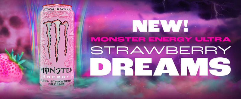 Load image into Gallery viewer, Monster Energy Drink Ultra Strawberry Dreams, Zero Sugar Energy Drink, 12 x 500 ml
