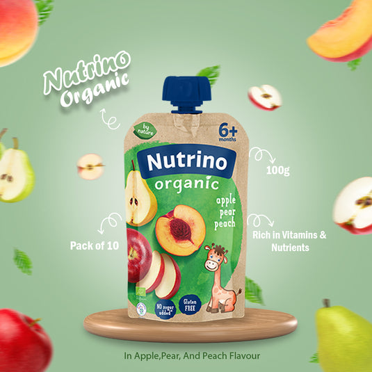 Nutrino BIO apple, peach and banana 10 x 100g