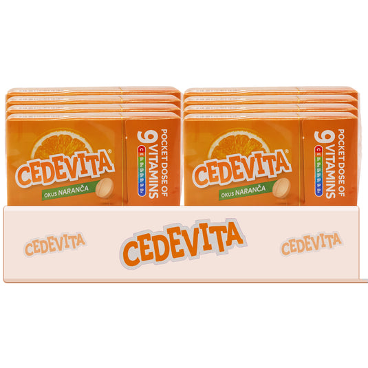 Pack of 8 Cedevita Multivitamin Healthy and Sweet Candies (Orange) - 19.5g