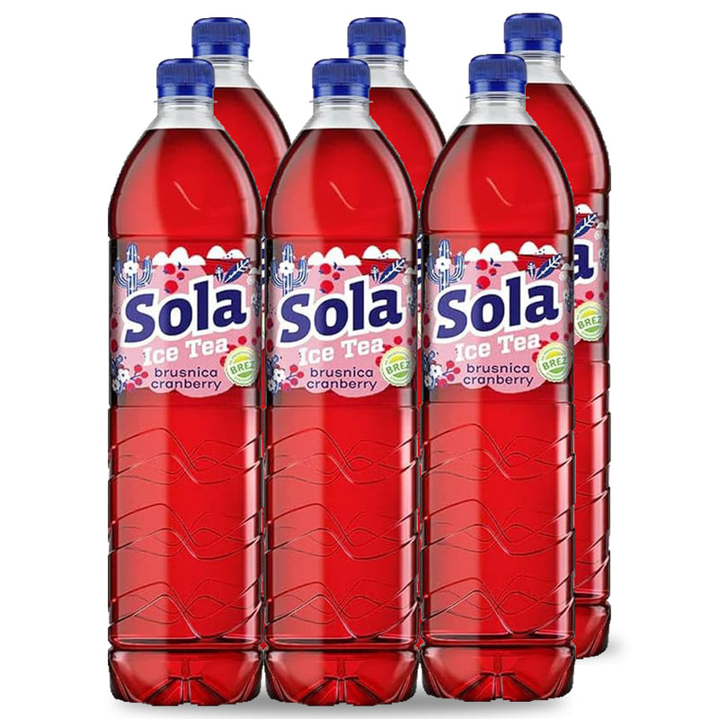 Load image into Gallery viewer, SOLA de echte smaak - Gemaakt met echte ingrediënten en met geperste smaak (cranberry, 1,5 L) 
