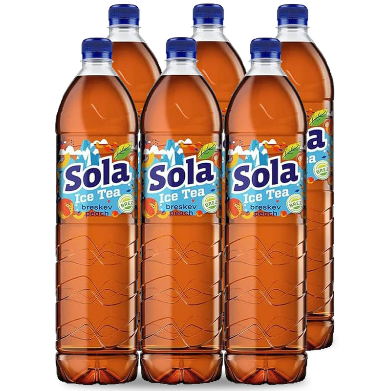 Load image into Gallery viewer, SOLA de echte smaak - Gemaakt met echte ingrediënten en met geperste smaak (perzik, 1,5 L) 
