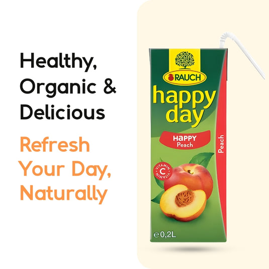 RAUCH 快乐蜜桃汁饮料 35% – 0.2 升 – 27 瓶装