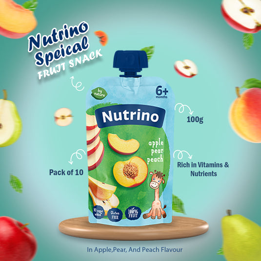 Nutrino apple pear peach 10 x 100g