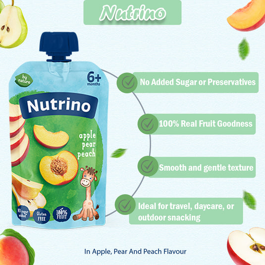 Nutrino apple pear peach 10 x 100g