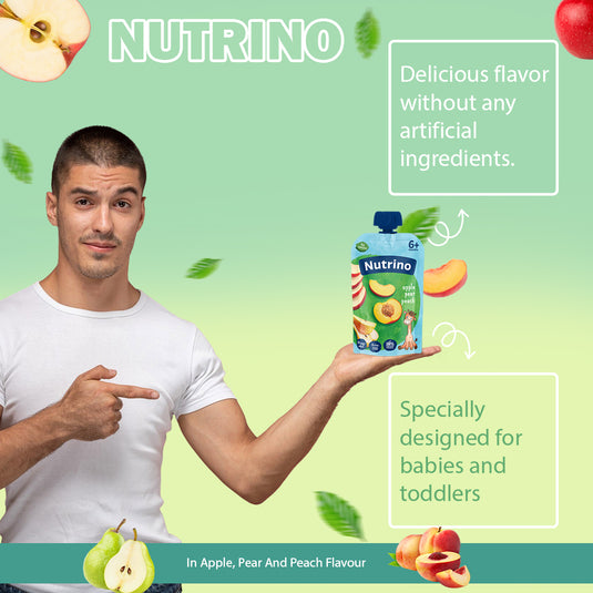 Nutrino apple pear peach 10 x 100g