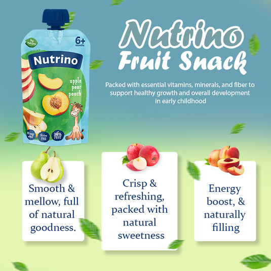 Nutrino apple pear peach 10 x 100g