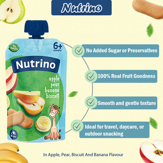 Nutrino apple pear banana with cereals 10 x 100g