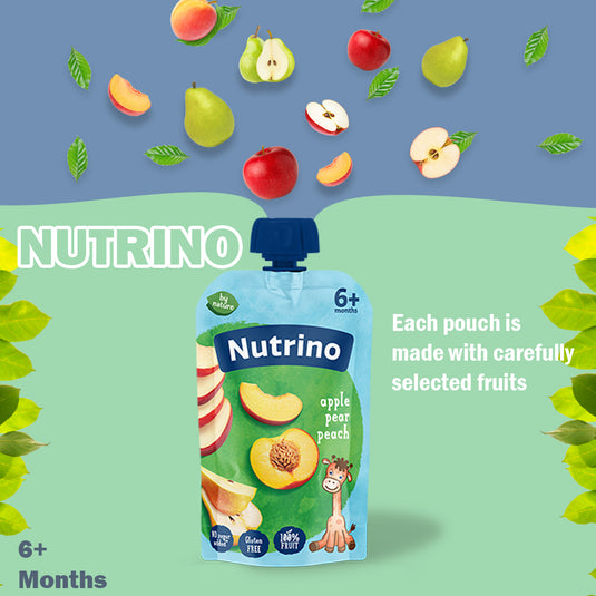 Nutrino apple pear peach 10 x 100g