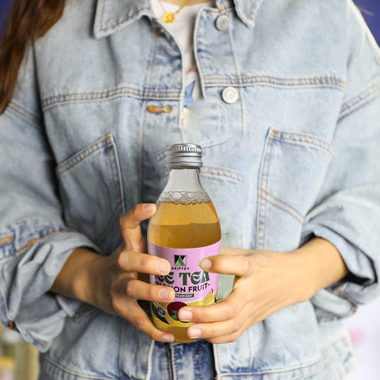 AKIFYEV BIO Ice Tea Passion Fruit 12 x 330 ml | Premium Organic Ice Tea in Glass Bottles | Cold Brew + Nitrogen Flush | Natural, Vegan & Allergen-Free Refreshment