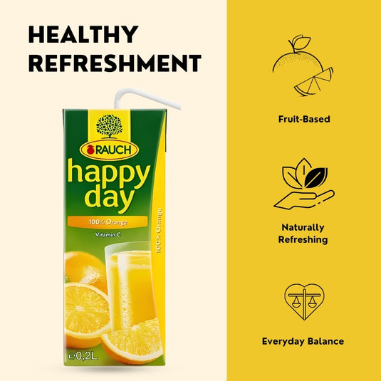 RAUCH 快乐橙汁 100% – 0.2 升 – 27 瓶装
