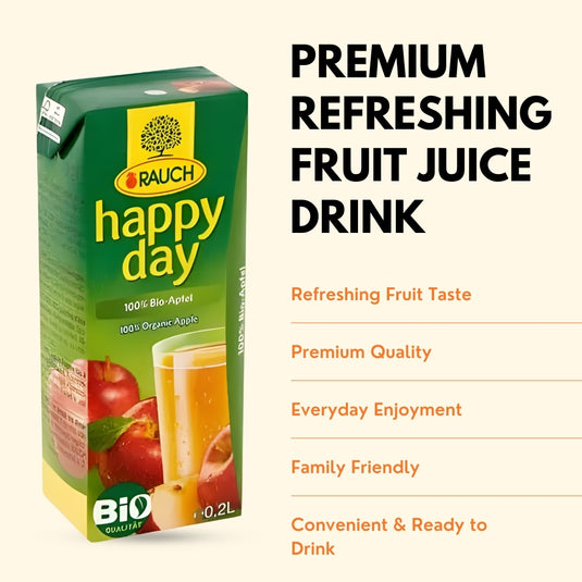 RAUCH 快乐时光有机苹果汁 100% – 0.2 升 – 27 瓶装