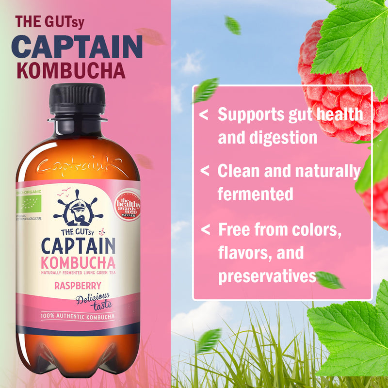 갤러리 뷰어에 이미지 로드, Captain Kombucha Raspberry 12 × 400 ml
