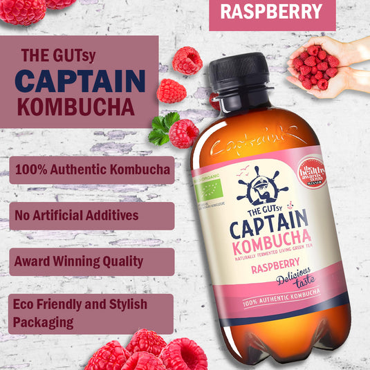 Captain Kombucha Raspberry 12 × 400 ml