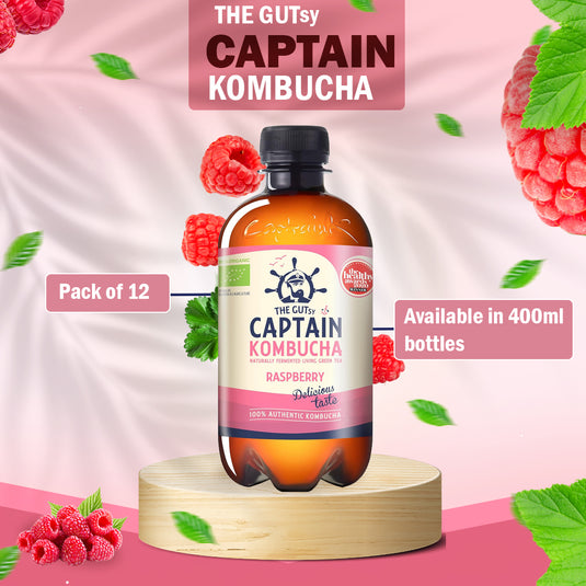 Captain Kombucha Raspberry 12 × 400 ml