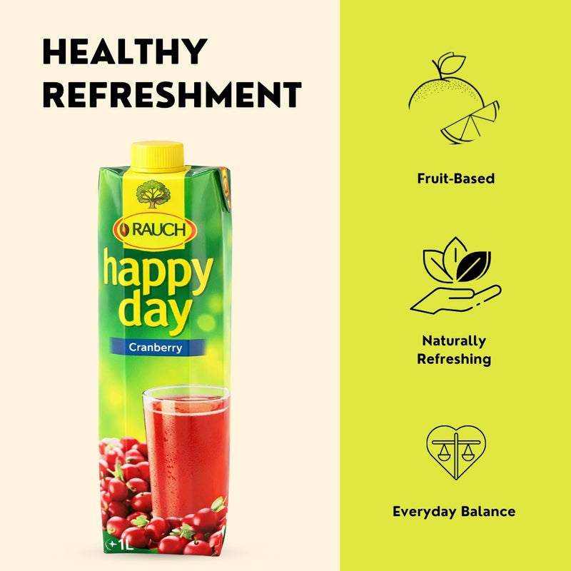 Load image into Gallery viewer, RAUCH Happy Day Cranberry 30% Juice Drink 1 L PET
