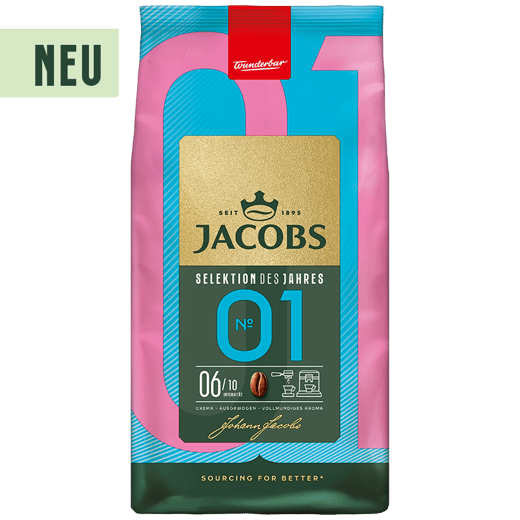 Jacobs Selektion des Jahres No. 1 – 1 kg Whole Bean Coffee – Balanced Medium Roast with Fruity & Citrus Notes
