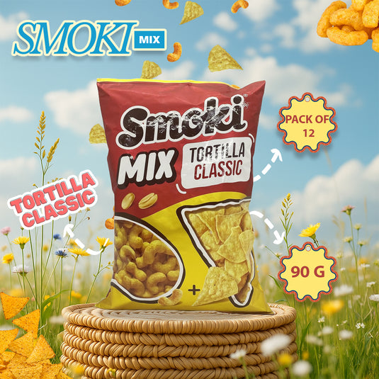 Smoki Puffed SnacksS (Tortilja Classic 90 G) - 12 stuks in een verpakking 