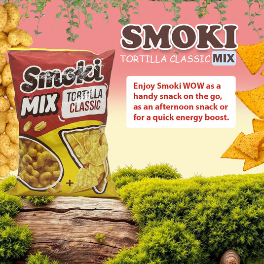 Smoki Puffed SnacksS (Tortilja Classic 90 G) - 12 stuks in een verpakking 