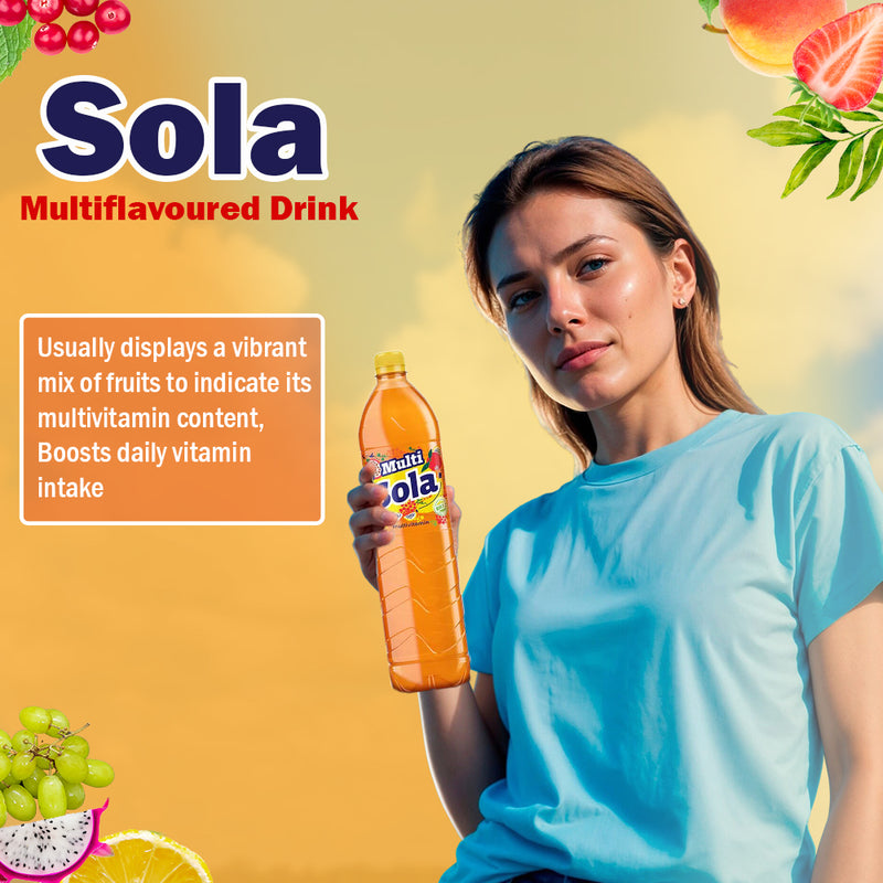 Load image into Gallery viewer, Sola Multivitamine Sap, 1,5 L Prime Drink, Verpakking van 6 Verse Multivitamine Sap voor Verfrissing, Vers Multivitamine Sap met Echte Smaak, Sap met Geperste Smaak en Echte Ingrediënten 
