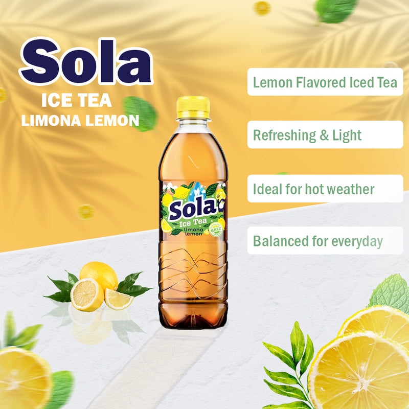 Load image into Gallery viewer, SOLA de echte smaak - Gemaakt met echte ingrediënten en met geperste smaak (Perzik, 0,5 L) (Citroen, 0,5 L) 
