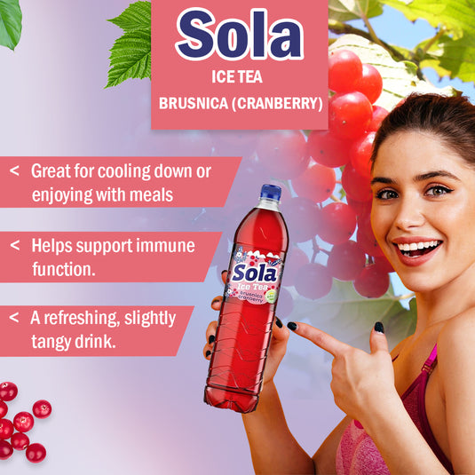 SOLA de echte smaak - Gemaakt met echte ingrediënten en met geperste smaak (cranberry, 1,5 L) 