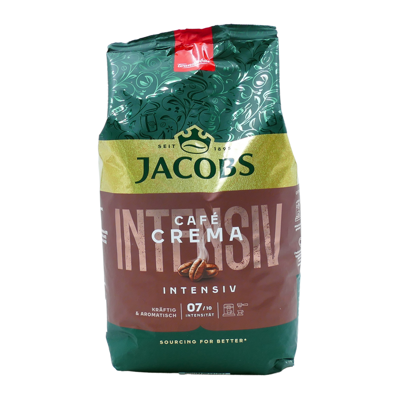Load image into Gallery viewer, Jacobs Café Crema Intensiv 1kg – Whole Bean Coffee – Dark &amp; Robust Beans for Espresso, Latte &amp; Cappuccino
