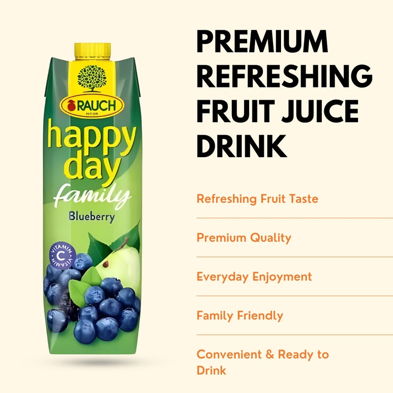 Load image into Gallery viewer, RAUCH Happy Day Happy Blueberry 25% Juice Drink 1 L PET
