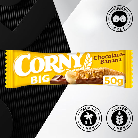 CORNY Big Chocolate & Banana Bar 50g (Pack of 24)