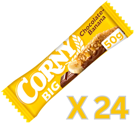 CORNY Big Chocolate & Banana Bar 50g (Pack of 24)