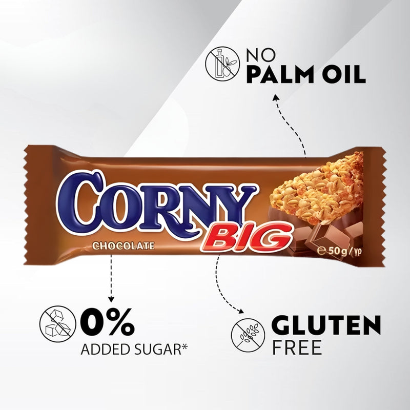 갤러리 뷰어에 이미지 로드, CORNY Big Milk Chocolate Cereal Bar 50 g (Pack of 24)
